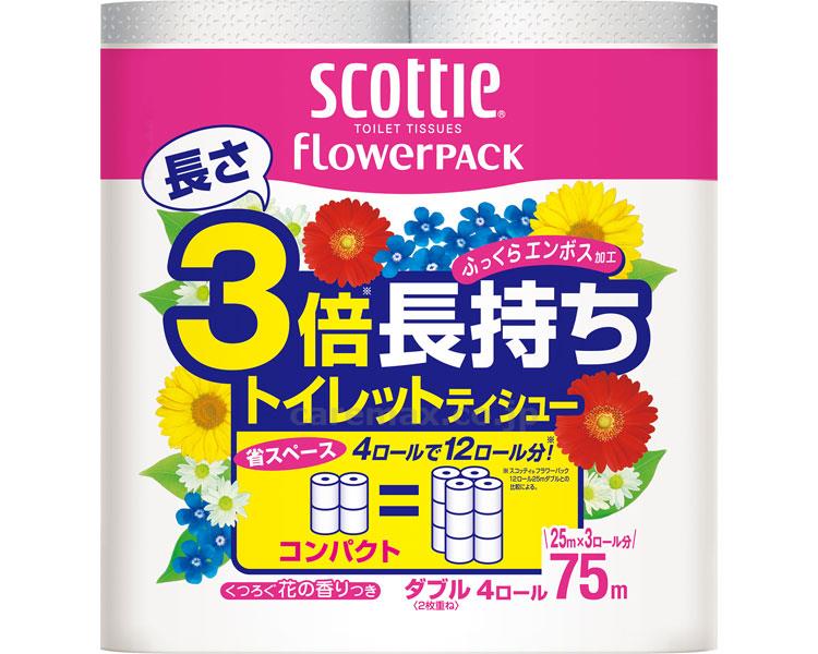 【※法人・施設限定・送料別途】スコッティ フラワーパック3倍長持ち4R / 22733・22734【販売単位:12】(cm-39