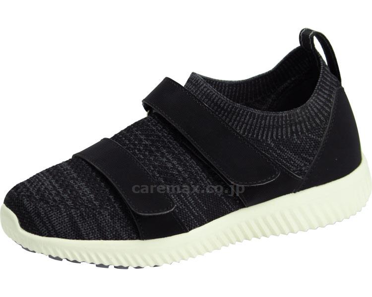 saisaiストレッチニットスニーカーWG120/Mブラック(cm-392704)【販売単位:1】