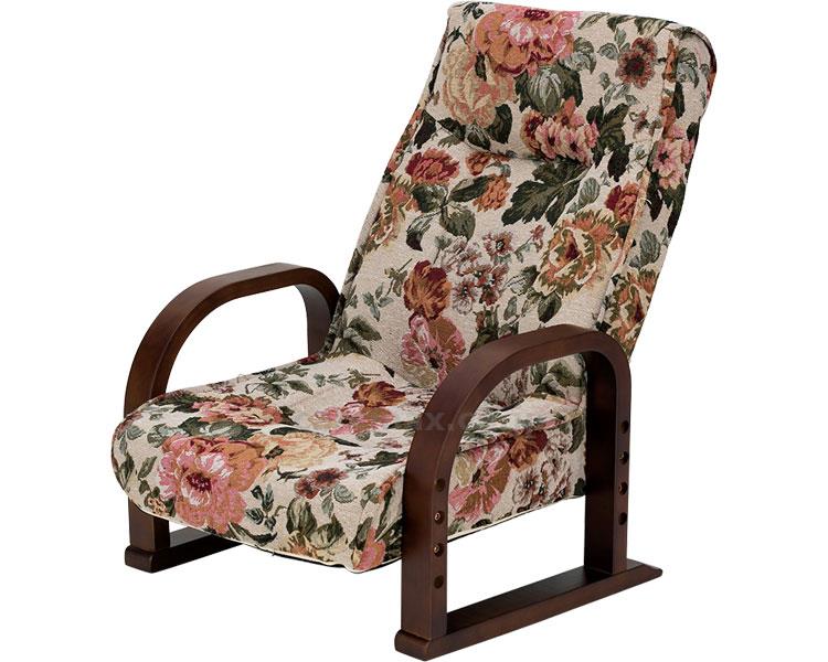 【※法人・施設限定・送料別途】リクライニングやすらぎ座椅子華/A8-RY69Hゴブラン柄(cm-393528)【販売単位:1】