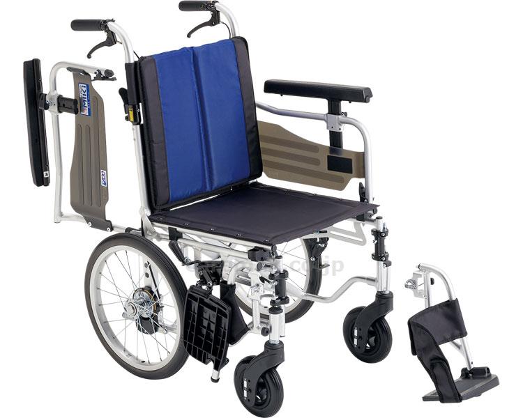 【※法人・施設限定・送料別途】【※受注生産】アルミ介助車いす BAL-6 黒タイヤ仕様 / 座幅38cm ブルー（A-2）【販売