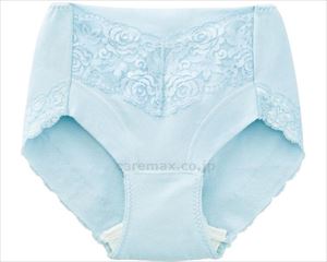 安心快適フロントレースショーツ / 39597-12　L　サックス【販売単位:1】(cm-404546)(cm-404546)[