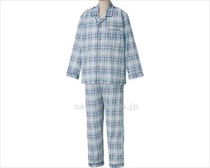 ワンタッチ楊柳パジャマ / 38825-03 LL ブルー(cm-404595)【販売単位:1】