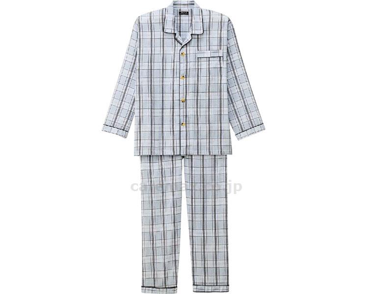 ワンタッチ楊柳パジャマ / 38825-13 LL グレー(cm-404599)【販売単位:1】 ワンタッチ楊柳パジャマ / 38825-13 LL グレー(cm-404599)【販売単位:1】