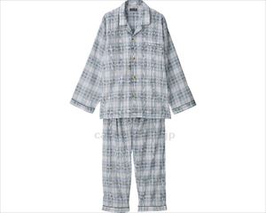 ワンタッチ楊柳パジャマ / 38825-14 S グレー(cm-404600)【販売単位:1】