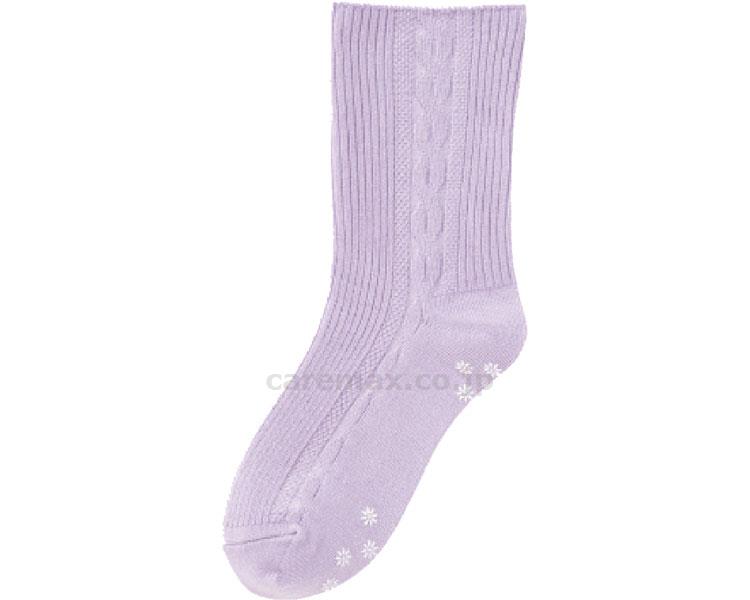 ゴムなしスベリ止め付ソックス / 38324-41 パープル【販売単位:1】(cm-404676)(cm-404676)[1枚]