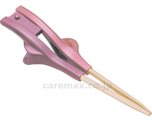 【※定価販売厳守・価格統制】(E1587)箸ぞうくんクリア / S-15 ピンク（21cm） 左手用【販売単位:1】(cm-40