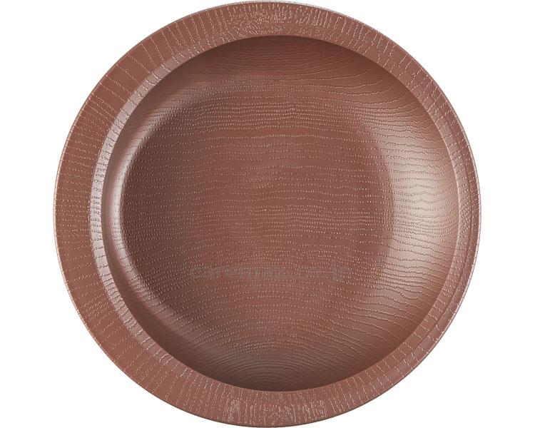 【※定価販売厳守・価格統制】【※法人・施設限定・送料別途】(E1590)木目 すくいやすいプレート / NPLS2 ブラウン【販