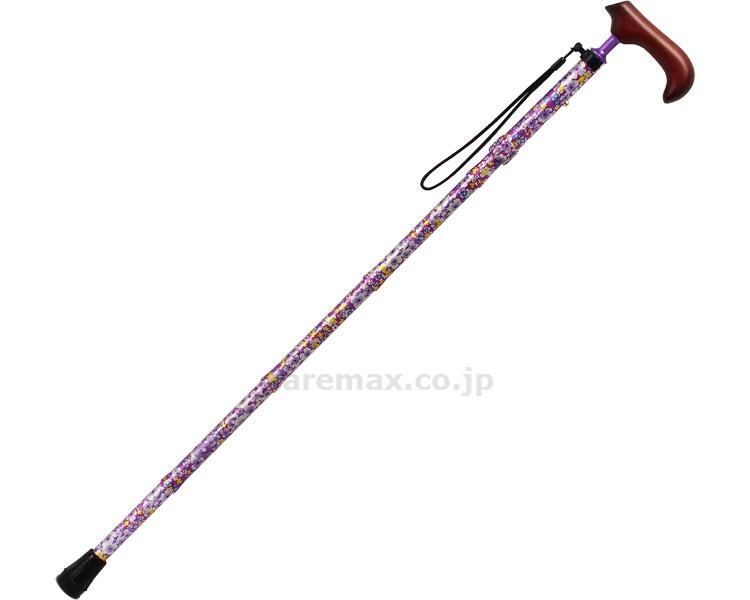 【※定価販売厳守・価格統制】(W2382)折りたたみステッキ「てのひら」 / AS-T16PK ピンク・花柄【販売単位:1】(c