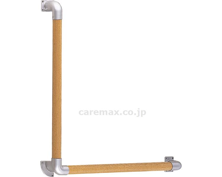 L形丸棒手すり（自然木） 600×600 / BR-511N シルバー･Lオーク【販売単位:1】(cm-412554)(cm-4