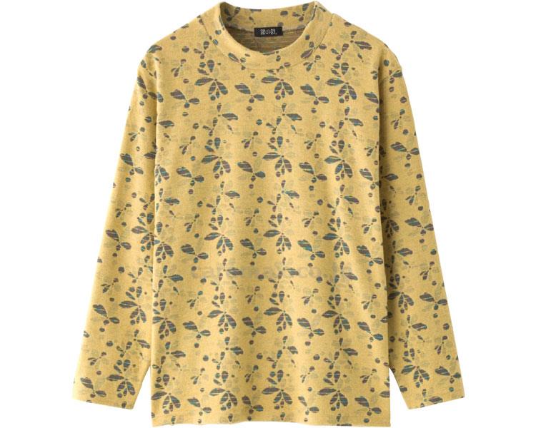 起毛花柄Tシャツ / 97121-32 イエロー L(cm-413685)[枚]
