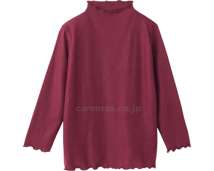 衿シャーリング起毛Tシャツ / 97216-11 ワイン M～L(cm-413755)[枚]