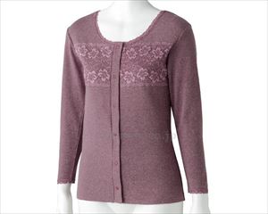8分袖ホックインナー / 89799-12 L ワイン(cm-414819)[枚]