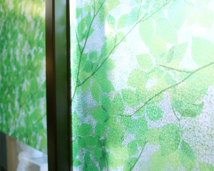 【※法人・施設限定・送料別途】窓飾りシート（プリントタイプ） / GE-9235 グリーン 92×90cm(cm-419279)