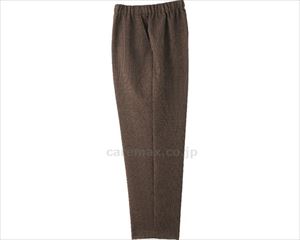 裏起毛小格子フリーパンツ / 97871-03　股下55cm　LL　ブラウン【販売単位:1】(cm-430730)(cm-430