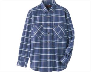 斜め釦ホール起毛シャツ / 98010-12　L　ネイビー【販売単位:1】(cm-430761)(cm-430761)[1枚]