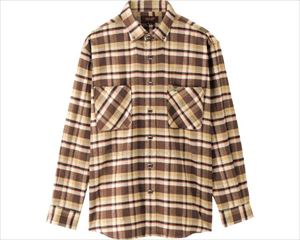 ワンタッチテープ起毛シャツ / 98011-01　M　ベージュ【販売単位:1】(cm-430762)(cm-430762)[1枚