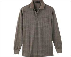 綿混ポロシャツ / 98021-21　M　ブラウン【販売単位:1】(cm-430851)(cm-430851)[1枚]