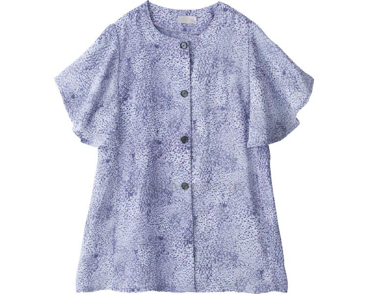 花柄プリントキャップベスト / 98405-21 M 青パープル【販売単位:1】(cm-454288)(cm-454288)[1