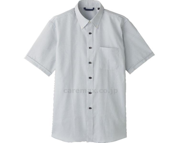 らくらく釦半袖シャツ / 98453-01 M グレー(cm-454536)[枚]