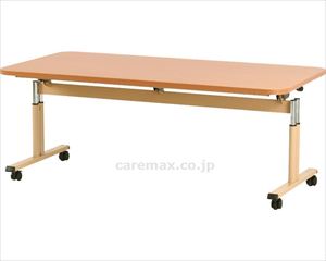【※法人・施設限定・送料別途】【※大型商品・送料別途】抗ウイルスメラミン化粧板テーブル TM4 フラップ昇降脚 幅165cm /