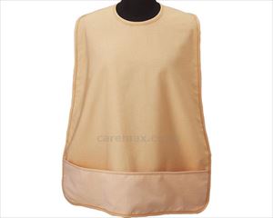 (E1721)カラーデニム食事用エプロン / 2600 オレンジ【販売単位:1】(cm-465805)(cm-465805)[1