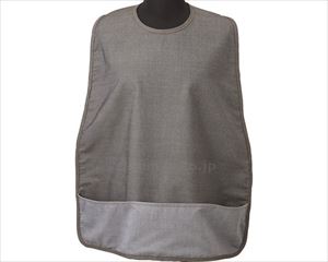 (E1721)カラーデニム食事用エプロン / 2600 カーキ【販売単位:1】(cm-465806)(cm-465806)[1枚