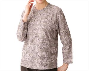 リヨセル混花柄ジャカードTシャツ / 98662-13 LL ピンク(cm-469813)[枚]