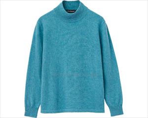 カシミアハイネックセーター / 98663-31 M～L ターコイズ(cm-469819)[枚]