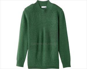 もちもち地柄丸洗いセーター / 98672-21 M～L グリーン(cm-469868)[枚]