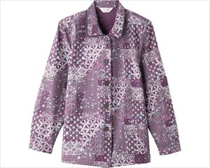 らくらく衿レースブラウス / 98755-01 M ローズ(cm-470207)[枚]