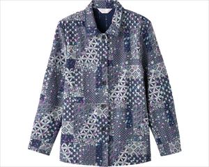 らくらく衿レースブラウス / 98755-22 L ネイビー(cm-470212)[枚]