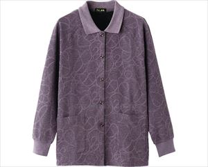 マグネットボタン全開カーディ / 98815-11 M～L パープル(cm-470535)[枚]