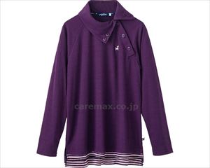 両面起毛ワンタッチテープハイネックTシャツ / 98831-22 L パープル(cm-470664)[枚]