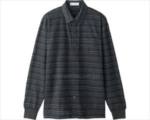 綿混ワンタッチテープニットシャツ / 98841-12 L チャコール(cm-470725)[枚]