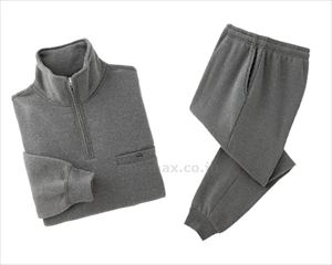 裏起毛ハーフジップ上下スーツ / 98883-23 LL グレー【販売単位:1】(cm-471067)(cm-471067)[1