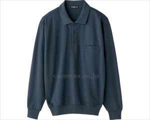 ポロ衿ニットトレーナー / 98889-12 L ネイビー(cm-471117)[枚]