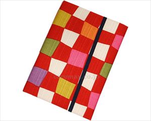 【※取り寄せ・送料別途】お薬手帳カードケース / 75842　市松赤【販売単位:1】(cm-473539)(cm-473539)