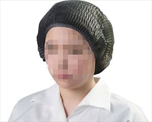 【※法人・施設限定・送料別途】不織布使い捨て帽子　パラキャップ / FG226B　ブラック　100枚入【販売単位:20】(cm-