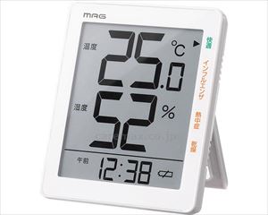 MAG デジタル温度湿度計 / TH-105WH ホワイト(cm-476136)【販売単位:1】