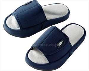 【※取り寄せ・送料別途】ゆるみ対策スリッパ　キュキュッパ / 90229　L　ネイビー【販売単位:1】(cm-476714)(c