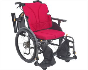 【※法人・施設限定・送料別途】(W2564)グレイスコア　アジャスト　自走式　GRC-51B / 座幅40cm　M-14（ワイン