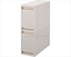 【※法人・施設限定・送料別途】FW A4ファイルも入るデスク下引出ケース / M2段 カプチーノ(cm-478461)【販売単位