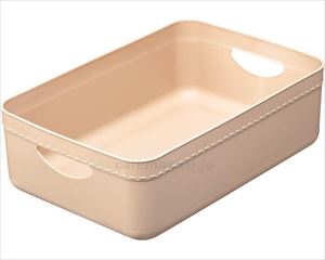 【※法人・施設限定・送料別途】やわらか収納ケース　レギュラー浅 / ベージュ(cm-478597)[台]