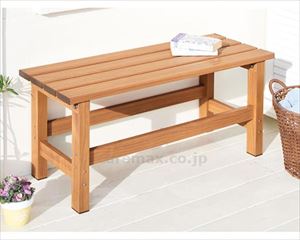 【※法人・施設限定・送料別途】木目調アルミ縁台　90 / ブラウン【販売単位:1】(cm-479154)(cm-479154)[