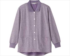 スナップ釦ポロカーディ / 98367-41　M～L　パープル【販売単位:1】(cm-480063)(cm-480063)[1枚