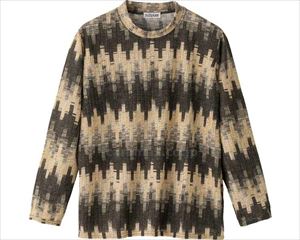 ジャカード波柄Tシャツ / 820065-11　M～L　グリーン(cm-480419)[枚]