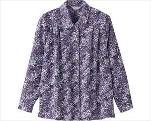 長袖ゆったりタックブラウス / 820098-22　L　ネイビー(cm-480619)[枚]