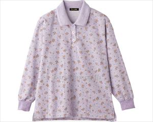 後ろ長め脇テープポロシャツ / 820132-11　M～L　パープル(cm-480840)[枚]