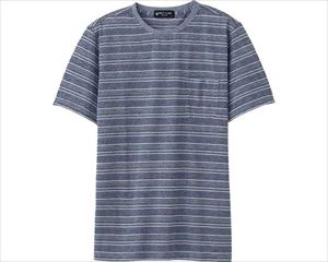 梨地半袖Tシャツ / 820240-21　M　ネイビー(cm-481613)[枚]
