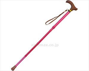 【※法人・施設限定・送料別途】カラーステッキ 4折りたたみ5段階調整 / 4055RD レッド(cm-485771)【販売単位: